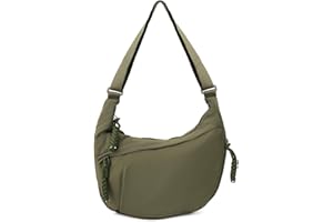 RUNGION Hobo Bag for Women Men Crescent Shoulder Bag Retro Nylon Canvas Crossbody Bag Slouchy Corduroy Dumpling Bag Purse