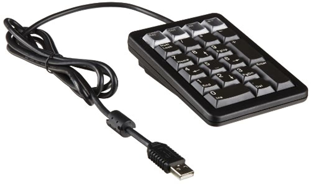 CHERRY G84-4700, Programmable Keypad, US-Layout with Numeric Keypad, Wired (USB-Connection), Plug & Play, Mechanical ML Switches, Black