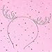 CEALXHENY Christmas Headband for Women Delicate Reindeer Antlers Headbands Holiday Party Gifts for Girls (B Silver 1)