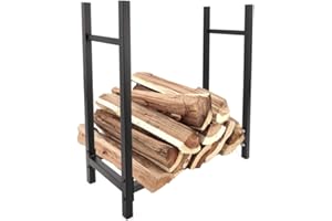 BiggerFire Firewood Rack, 2 FT Firewood Holder Steel Firewood Stand for Logs Stacking Aid, Fire Wood Rack Log Storage for Fireplace Indoor Outdoor