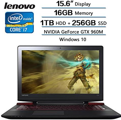 2018 Newest Lenovo Flagship Y700 15.6" 15.6" 4K/UHD IPS Gaming Notebook, Intel Core i7-6700HQ 2.6GHz, 16GB DDR4 SDRAM, 1TB HDD+256GB SSD, NVIDIA GeForce GTX 960M, Windows 10