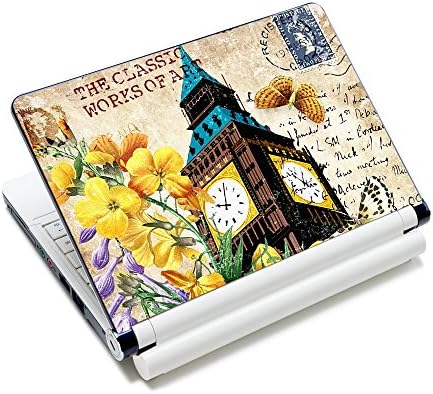Pretty Flower & Bellhouse 11.6"-15.6" Netbook Laptop Skin Sticker Reusable Protector Cover Case for 11.6" 12.1" 13" 13.1" 13.3" 14" 15" 15.4" 15.6" Inch Toshiba Hp Samsung Dell Apple Acer Leonovo Sony Asus Laptop PC FY-NEK-023