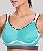 SYROKAN Women's Sports Bra Wireless Comfort High Impact Support Bounce Control Plus Size Workout Bra Green 40DD