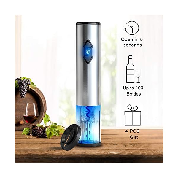 CIRCLE JOY Electric Wine Bottle Openers Set, Battery Operated Wine Opener Kit, Cordless Automatic Corkscrew Combo with…