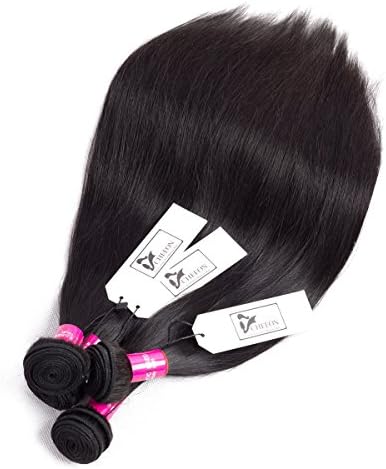 CHEEON 8A Malaysian Virgin Hair Straight 3 Bundles Deals 100% Unprocessed Human Hair Bundles Weave 300g Natural Black Can be Dyed