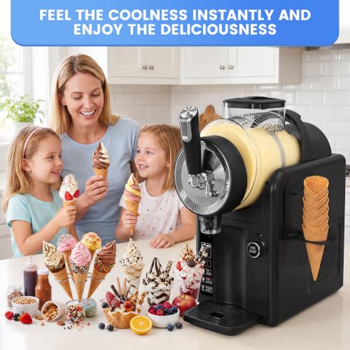Slush Granita Machine, 2L Ice Slush Machine with LED Display, 6-in-1 Slush Machine for making ice cream, smoothies, milkshakes, cocktails and margaritas