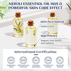 HIQILI Neroli Essential Oil 3.38 Fl Oz, Pure