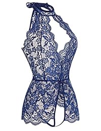 Ababoon Lencería de encaje de una pieza, para mujer, baby doll sexy, ropa de dormir para sexo