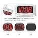DreamSky Digital Alarm Clock with Snooze, 1.2 Inch Clear Led Digit Display with Dimmer, Simple Operate, Plug in Clock for Bedroom. (White + Red)