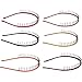THAOYA Iron Wire Teeth Comb Hairband Hair Hoop Headband Headwear Accessory for Lady Girls Women (Set of 6 - Rose, Pink, Black, Yellow, Orange, Red)