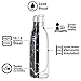 Stainless Steel Water Bottle + Bonus Cleaning Brush! Best for Cold or Hot Drinks. Metal insulated double walled flask, BPA Free Hydro Bottles (Black Marble, 17 Oz)