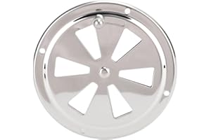 Marine Grade Stainless Steel Cabin Ventilation Plate, Round Louver Vent Cover Butterfly Air Vent Gill Plate with Side Knob fo