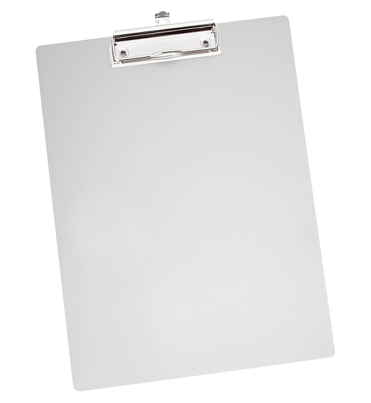 Wedo 057854 Clipboard A4 Writing Board with Rounded Corners Strong Clip and Hanging Hook Aluminium Metal