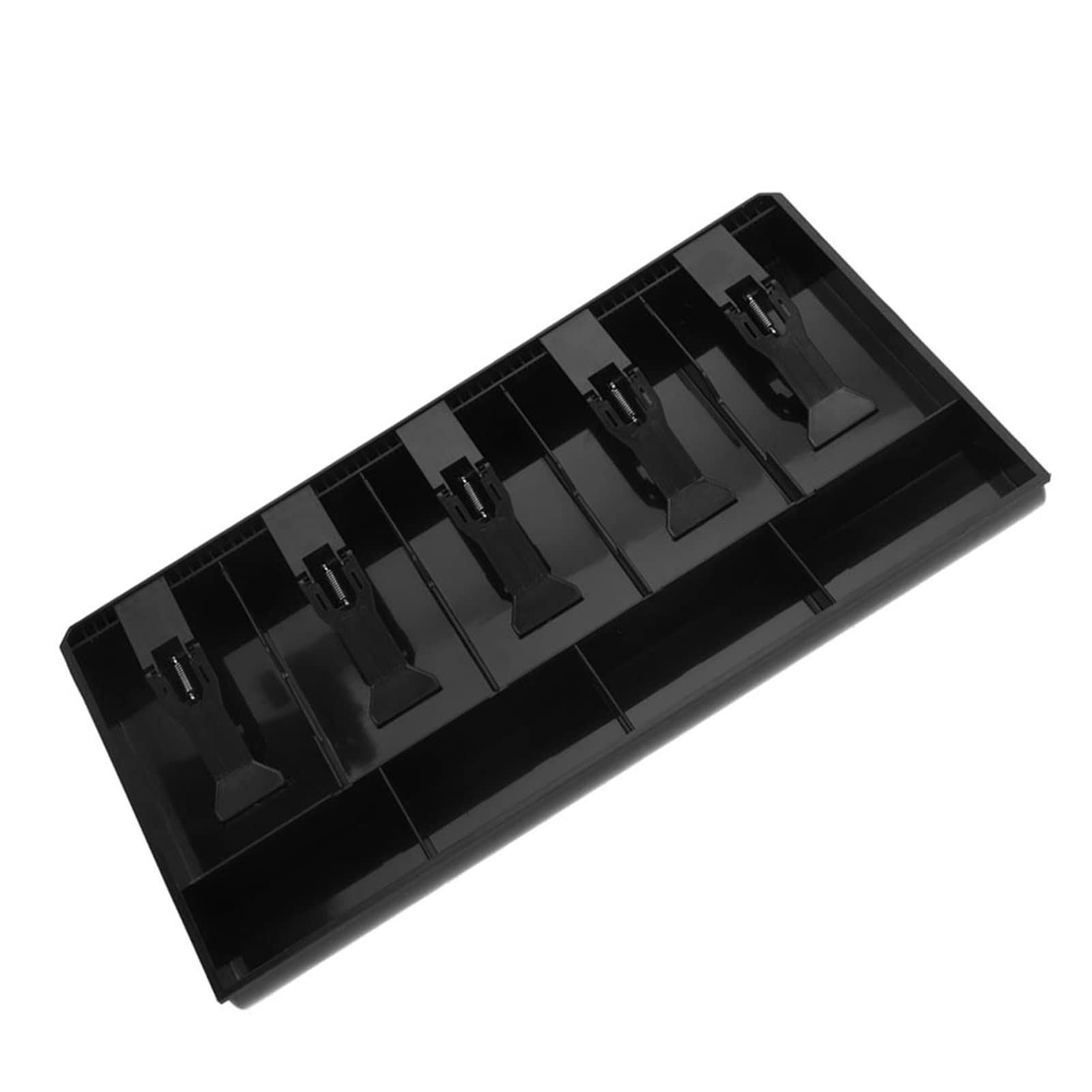 Denash Cash Register Drawer Insert Tray - 5 Bill/4 Coin Compartments Cash Tray for Money Storage(Black)