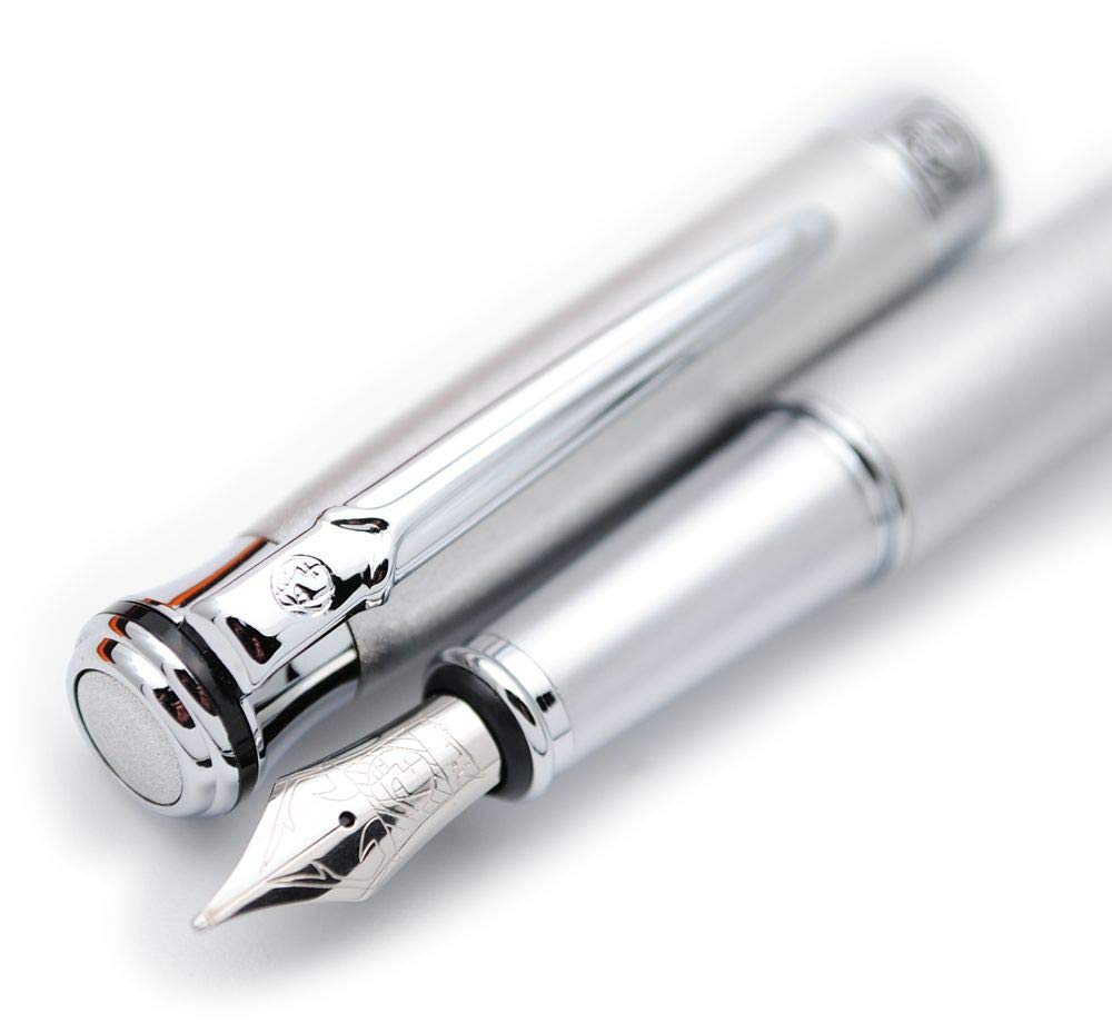 czxwyst Picasso 903 Sweden Flower King Fountain Pen Original Box (Platinum, F Nib)