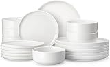 MALACASA Luna 18-Piece Dinner Set White Porcelain for 6 view 1
