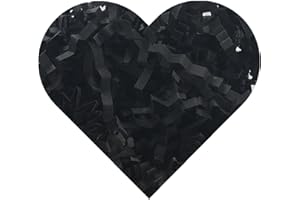 YHXKJ Crinkle Paper for Gift Box (1/2 LB) Crinkle Cut Paper Shred Filler,Shredded Paper Filler Packing Gift Wrap Easter Basket Grass Filler-Black