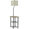 Signature Design by Ashley Shianne Multifunctional Metal Floor Lamp & End Table, Black