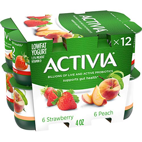 Dannon Activia Peach/Strawberry Lowfat Yogurt, 4 oz