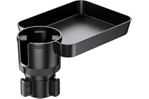 Plateau de siège de voiture portable avec porte-gobelet, plateau rotatif pour nourriture et boissons pour voyage en voiture e