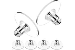 NUOBESTY Transparent Silicone Earring Backs Locking Replacements for Stud Earrings 6 Pcs Comfortable Secure Fit for Travel Sl