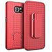 Galaxy S6 Case, i-Blason Transformer Slim Hard Shell Holster Case Combo with Kickstand and Locking Belt Swivel Clip for Samsung Galaxy S6 (Red)