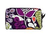Vera Bradley Plum Crazy Zip Around Wallet Solid Purple Lining