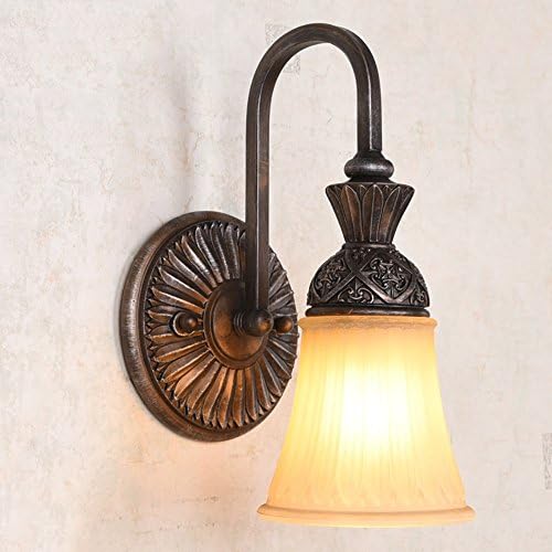 TOYM US European-Style Retro American-Style Iron Mirror Front Wall lamp Bathroom Comb Table Entrance Hallway lamp Bedroom Bedside lamp