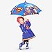 DC Comics Kids Umbrella and Poncho Raincoat Set, Batman & Superman Boys Rain Wear for Toddler 2-3 or Kids 4-7