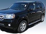MaxMate Custom Fit 09-15 Honda Pilot Stainless Steel 3" Side Step Rails Nerf Bars Running Boards(2pcs with Mounting Bracket Kit)