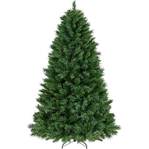 Yaheetech 6ft Green Unlit 'Feel Real' Newberry Spruce Hinged Artificial