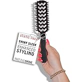 Cricket Static Free Fast Flo Shine Vent Hair Brush - Quick Drying, Styling, and Adding Shine &ndash; Anti-Static Bristles for Frizz-Free Blowouts, Ideal for All Hair Types