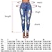VICVIK Women Knee Skinny Denim Distressed Fashion Ripped Boyfriend Jeans (L)