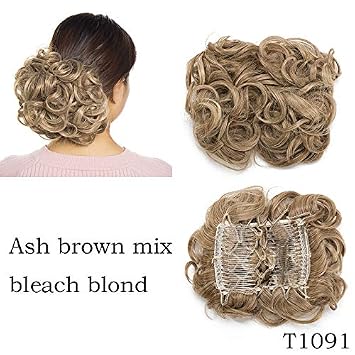 Amazon Com Synthetic Hair Big Bun Chignon Two Plastic Comb Clips