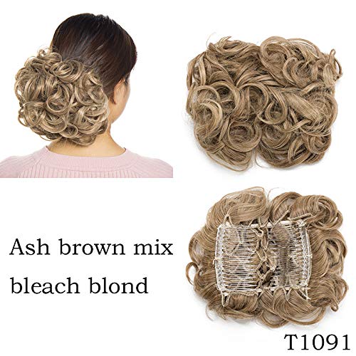 Amazon Com Synthetic Hair Big Bun Chignon Two Plastic Comb Clips
