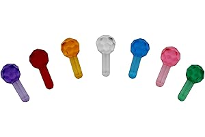 Creative Hobbies® Small Round Faceted Lite Bulbs, Assorted Colors Plastic Globe Peg Lights for Ceramic Christmas Trees – 144 Pack