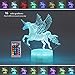 Kids LED​ ​Night Light ​with ​3D Technology, Unicorn ​and ​Mermaid with Remote, freebies &1 Gift Card - Bedroom Night Lights, Bedside Night Lamp - Girls, Boys, Teens Gift for Christmas, Birthdays