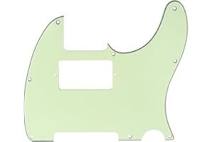Musiclily 8 Hole Tele Guitar Humbucker Pick Guard HH for American/Mexican Made Fender American Standard Telecaster Replacement, 3Ply Mint Green