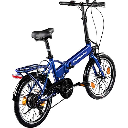 Zündapp Z101 E Bike 20 Zoll Klapprad für Erwachsene 150-180 cm Elektro Fahrrad 6 Gänge Klappfahrrad Pedelec mit… – Bild 4