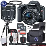Canon EOS Rebel SL2 DSLR Camera w/ 18-55mm Lens + 32GB Card + Basic Photo Accessory Bundle