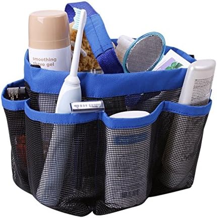  Portable Shower Tote Storage Bath Organiser Mesh with 8 Storage Pockets and Key Hook Quick Dry by Vainl