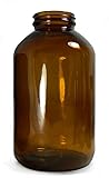 Qorpak GLA-00927 Amber Glass Wide Mouth Packer