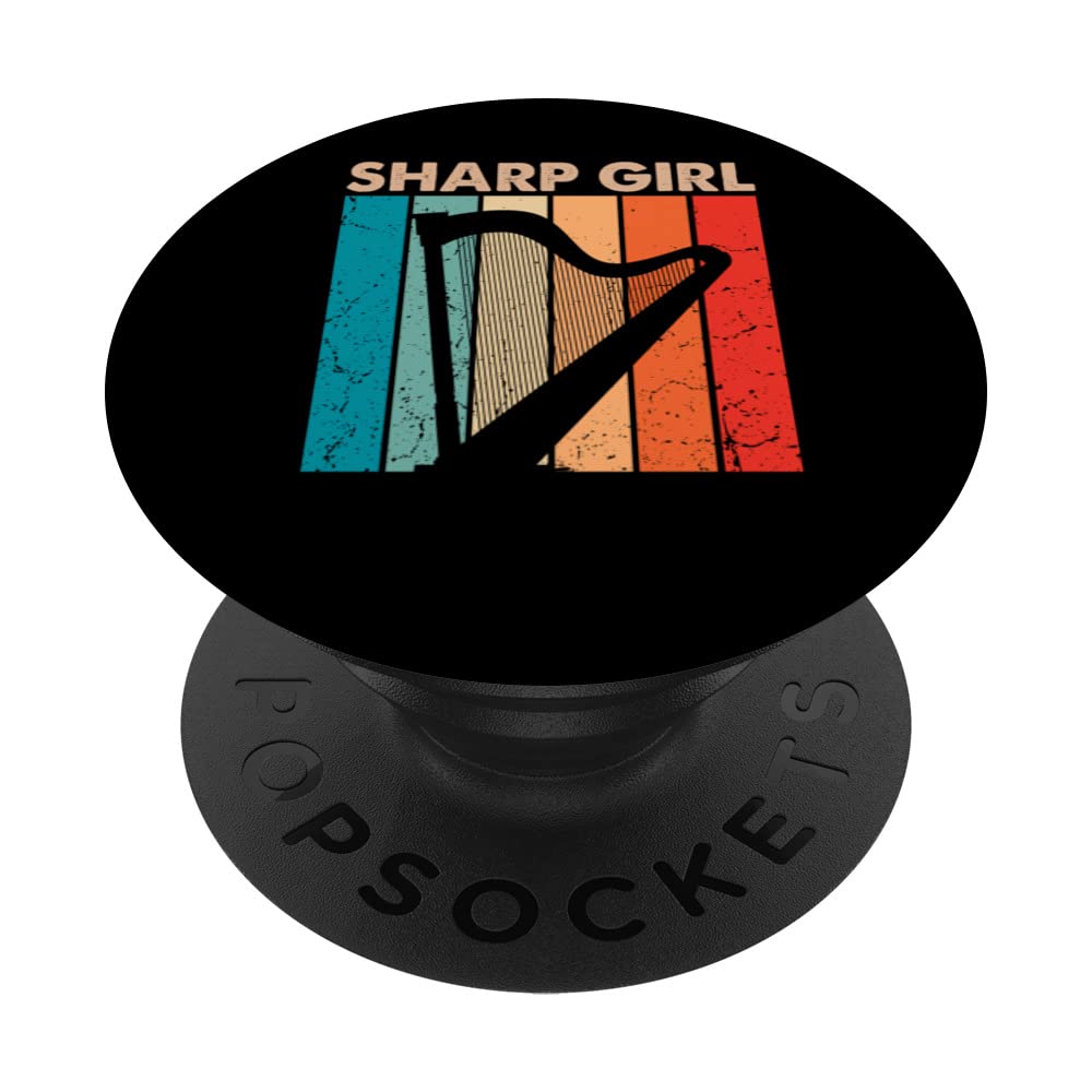 Harp Player Design for Harp Musician and Harp Girl Designs PopSockets Swappable PopGrip