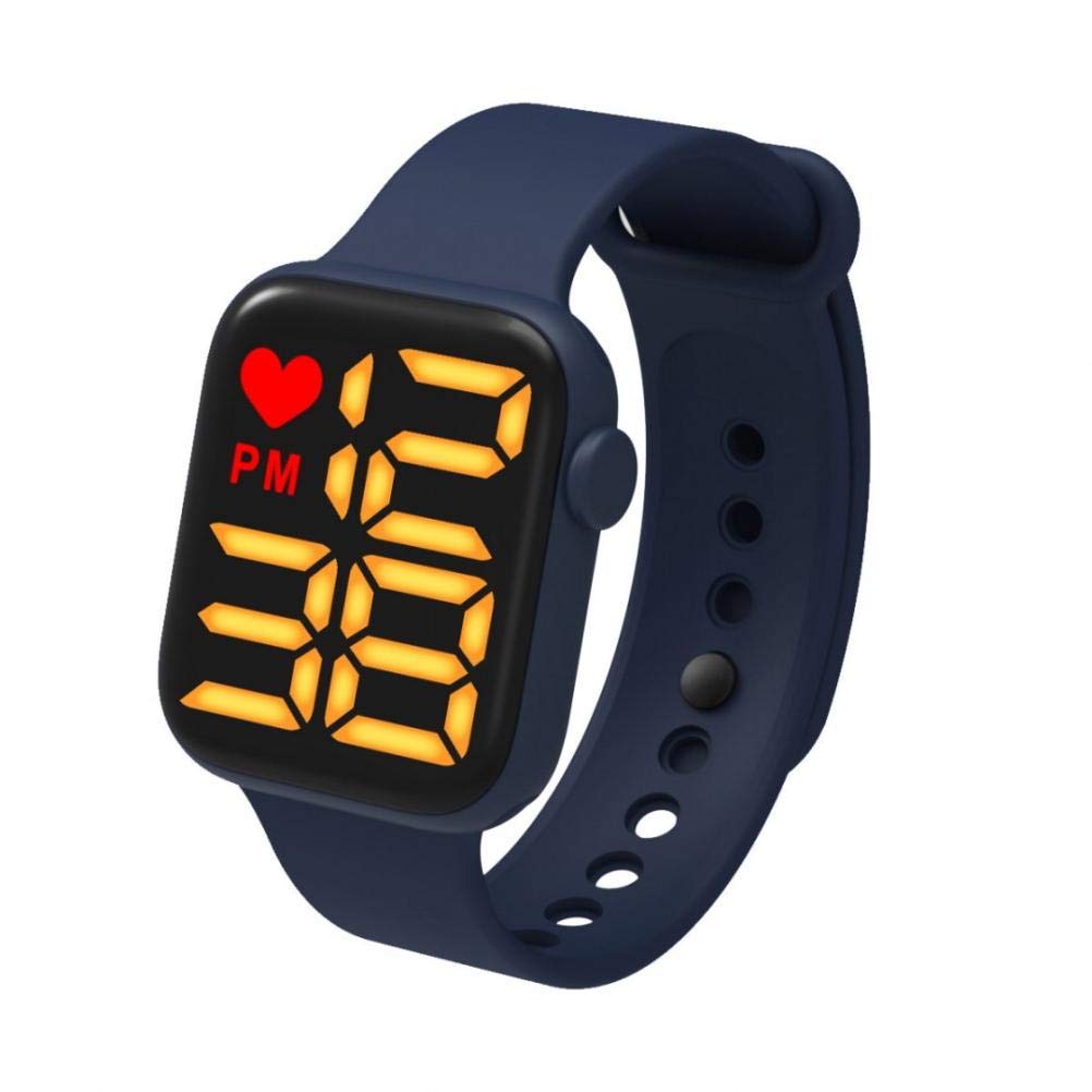 Smart Watch Fitness Tracker Electronic Kids Watch LED Waterproof Fitness Watch, Square Touch Screen Watch for Kids Sports.