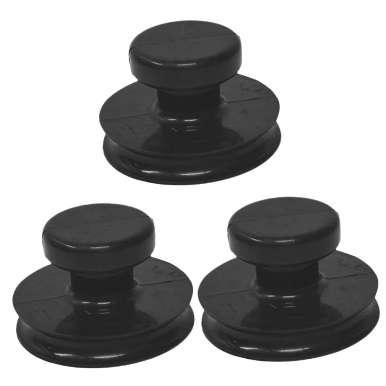 WOONEKY 3pcs Bodhisattva Bowl Singing Bowl Sucker Singing Bowl Handles Bowl Lifting Tool Lifter Rubber Buddha Sound Bowl Handles Sound Bowl Tools Lifting Handle Rubber Sucker