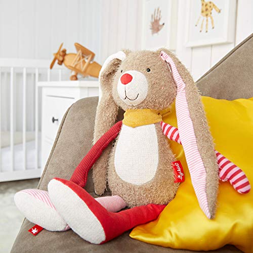 SIGIKID 39214 Hase Patchwork Sweety Mädchen Kuscheltier empfohlen ab Geburt rosa/braun – Bild 4