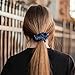 Real Silk Scrunchie for Women, Big Silk Scrunchie for Hair, Silk Hair Tie, Kitsch Scrunchies, 1 Pack (Navy)