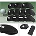 HDE Golf Club Headcovers for Irons Neoprene Slip On Head Cover Sleeves (Black)