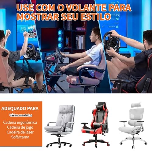 Suporte de Volante de Corrida Cockpit, Compatível com G25/G27/G29/G920/T300RS/T300GT/T500RS/TGT/T150/TS-PC/CSL/CSR/CSW