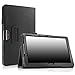 Iconia One 10.1 B3-A30 case, Infiland Folio Premium PU Leather Case Cover for Newest Iconia One B3-A30 10.1 Inch MediaTek MT8163 Quad-core Tablet, Black